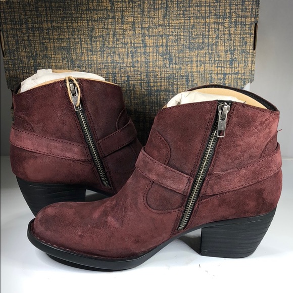 born burgundy booties